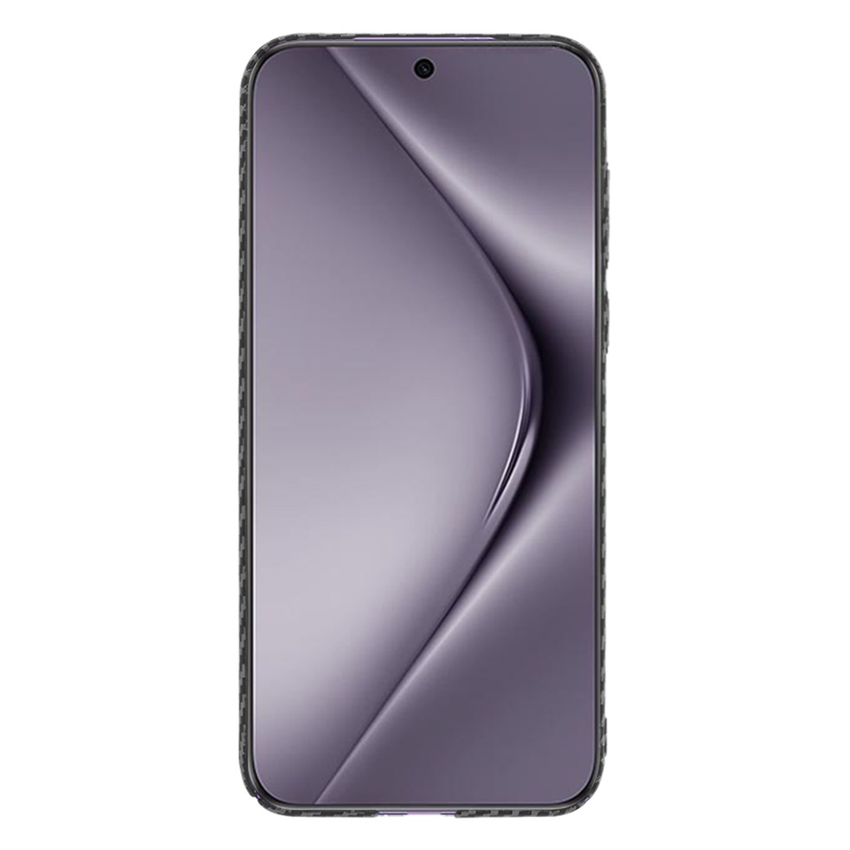 Husa pentru Huawei Pura 70 Pro, Finisaj Premium cu Textura de Carbon, Design Elegant, SKDR CarbonFlex - Negru - 2 | YEO