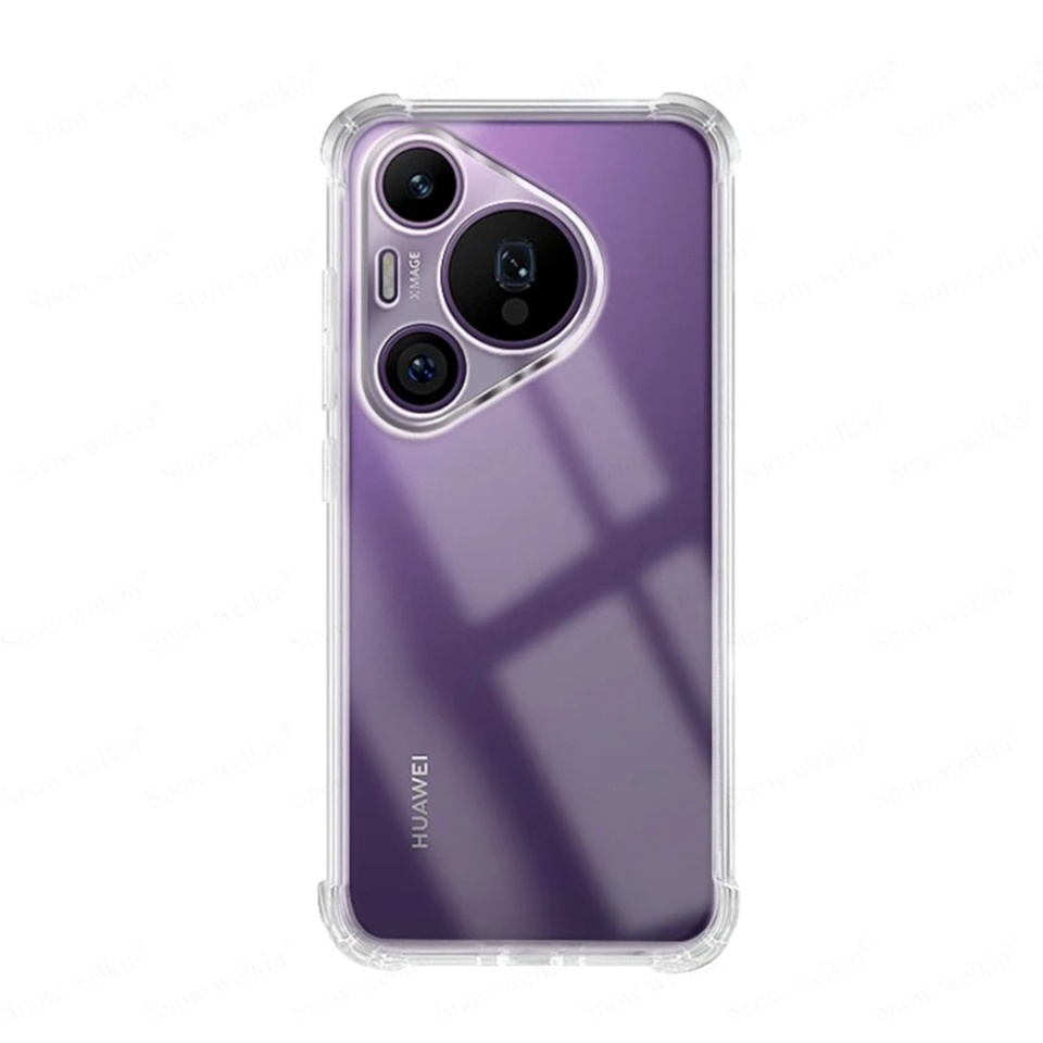 Husa pentru Huawei Pura 70 Pro , SKYDDAR INNOVATION, Shockproof Clear din Silicon Slim, Transparenta, set cu sticker - 1 | YEO