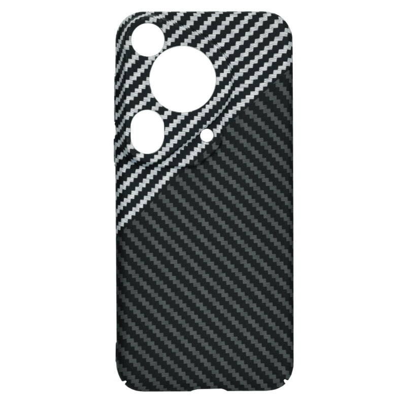 Husa pentru Huawei Pura 70 Ultra, Finisaj Premium cu Textura de Carbon, Design Elegant, SKDR CarbonFlex - Gri - 3 | YEO