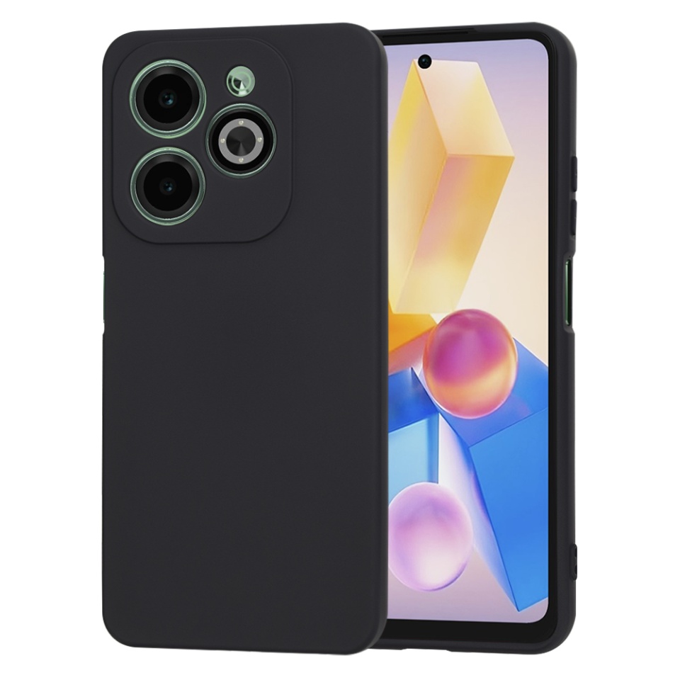 Husa pentru Infinix Hot 40i din Silicon Catifelat, Protectie Premium, Skyddar SoftElegance - Negru