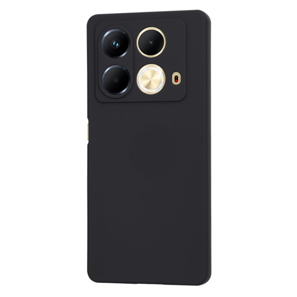 Husa pentru Infinix Note 40 Pro 4G din Silicon Catifelat, Protectie Premium, Skyddar SoftElegance - Negru - 1 | YEO