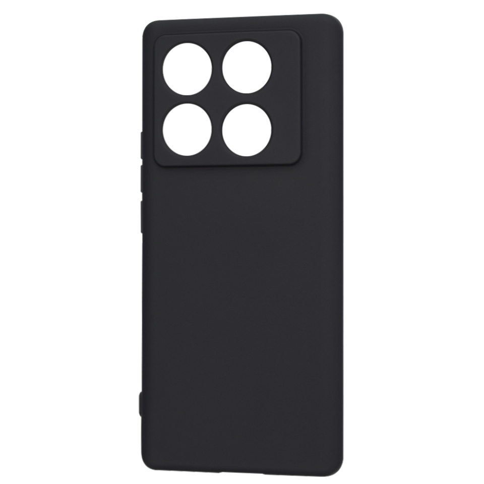 Husa pentru Infinix Note 40 Pro 4G, SKYDDAR INNOVATION, din Silicon Catifelat, SoftElegance, set cu sticker, Negru - 3 | YEO