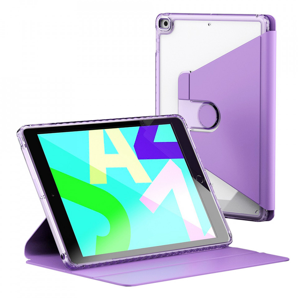 Husa pentru iPad 10.2 (2019/2020/2021) eleganta, SKYDDAR Crystal Edge 360° - Mov