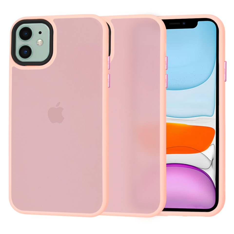 Husa pentru iPhone 11, SKYDDAR INNOVATION, HaloFrost, AntiSoc, Roz, set cu sticker