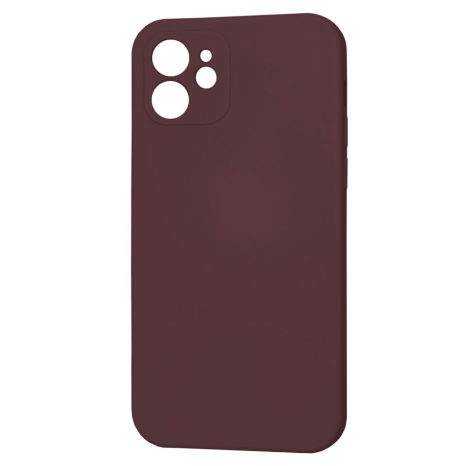 Husa pentru iPhone 12 din Silicon Catifelat, Protectie Premium, Skyddar SoftElegance MagSafe - Bordo - 1 | YEO