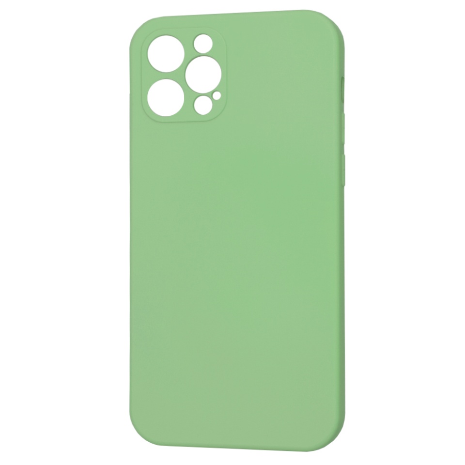 Husa pentru iPhone 12 Pro din Silicon Catifelat, Protectie Premium, Skyddar SoftElegance MagSafe - Verde deschis - 1 | YEO