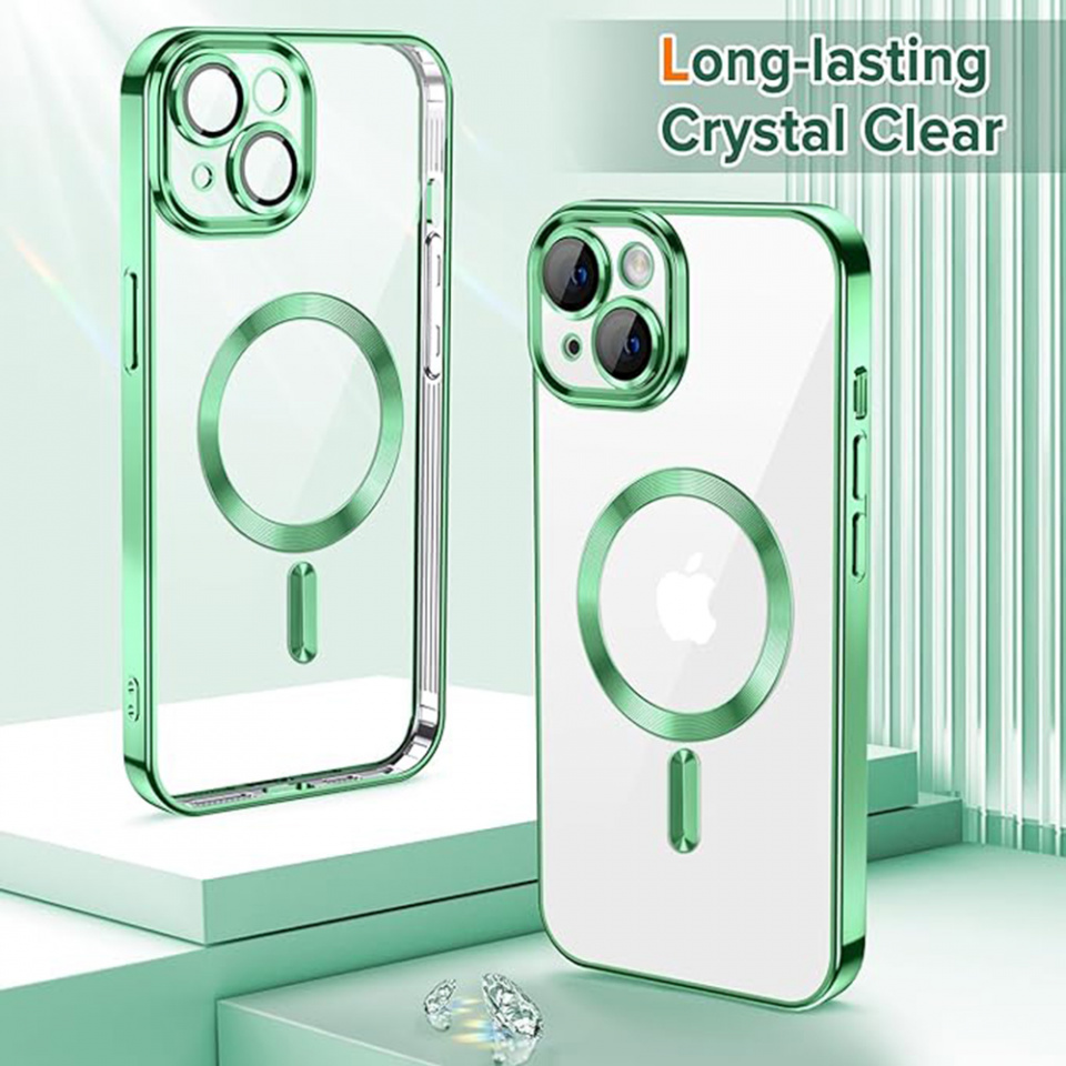 Husa pentru iPhone 13 cu Magsafe integrat, SKYDDAR Luxury Shield - Verde deschis - 1 | YEO