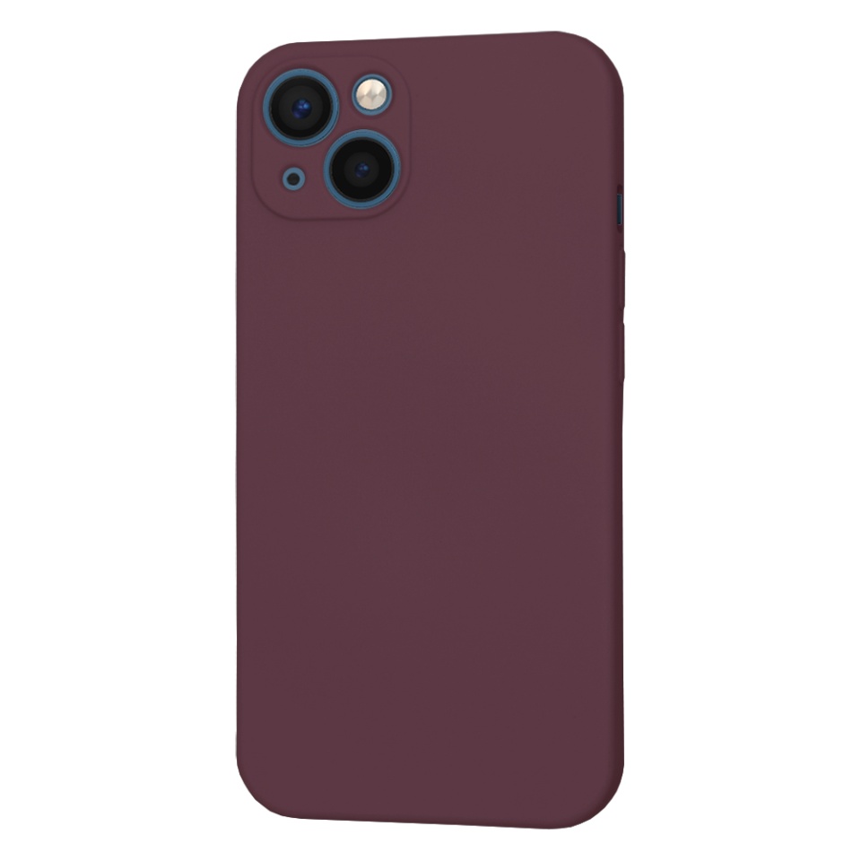 Husa pentru iPhone 13 din Silicon Catifelat, Protectie Premium, Skyddar SoftElegance MagSafe - Bordo - 2 | YEO