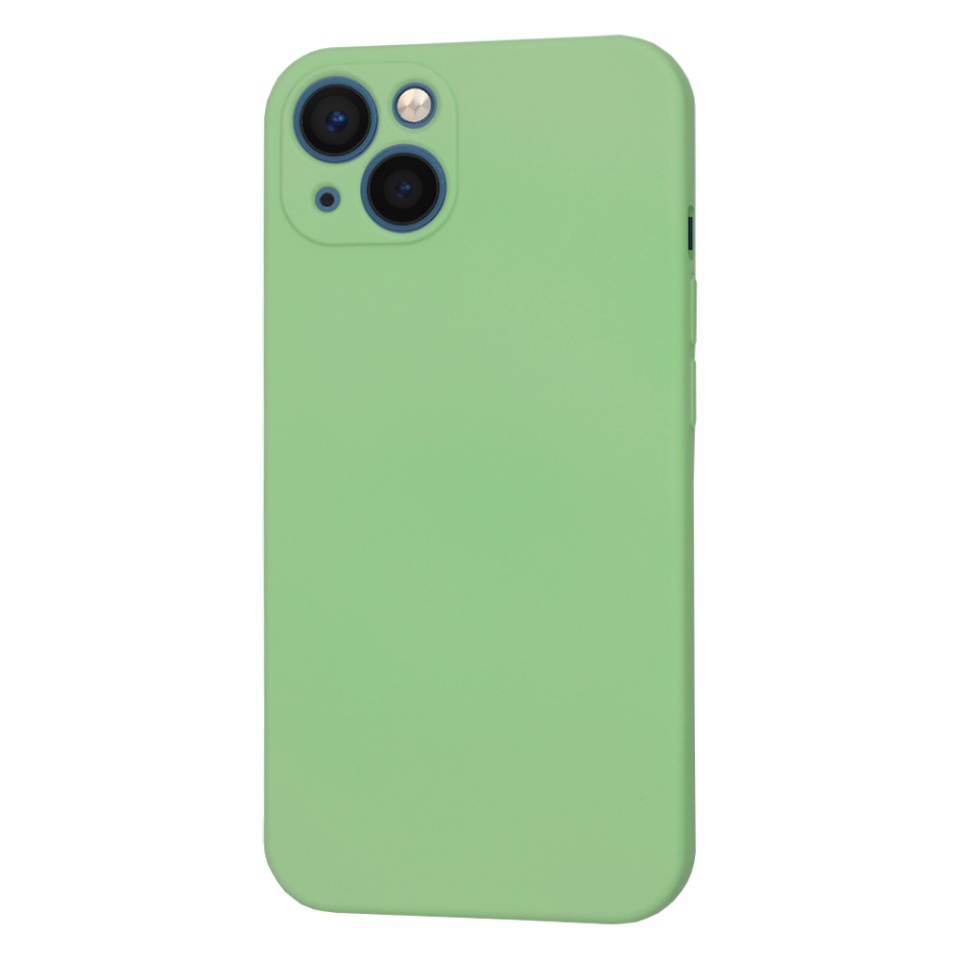 Husa pentru iPhone 13 din Silicon Catifelat, Protectie Premium, Skyddar SoftElegance MagSafe - Verde deschis - 2 | YEO