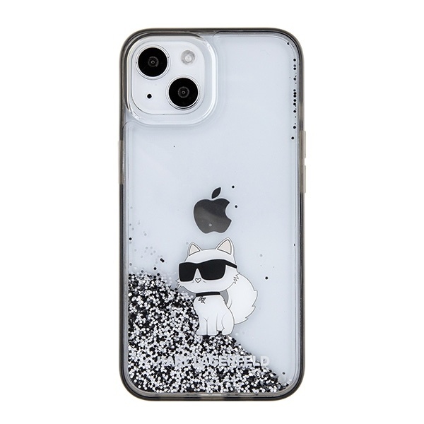 Husa pentru iPhone 13, iPhone 14, iPhone 15, Hardcase Liquid Glitter, Karl Lagerfeld - Transparent - 2 | YEO