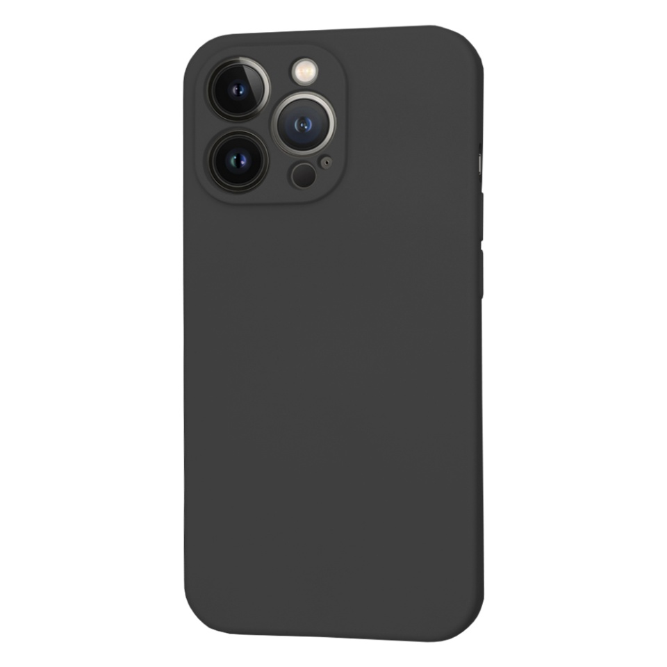 Husa pentru iPhone 13 Pro din Silicon Catifelat, Protectie Premium, Skyddar SoftElegance - Negru - 2 | YEO