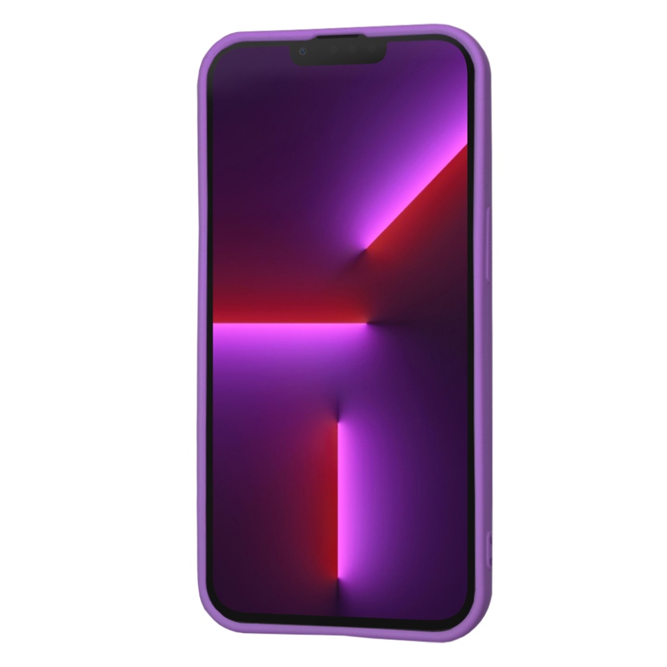 Husa pentru iPhone 13 Pro din Silicon Catifelat, Protectie Premium, Skyddar SoftElegance - Mov - 1 | YEO