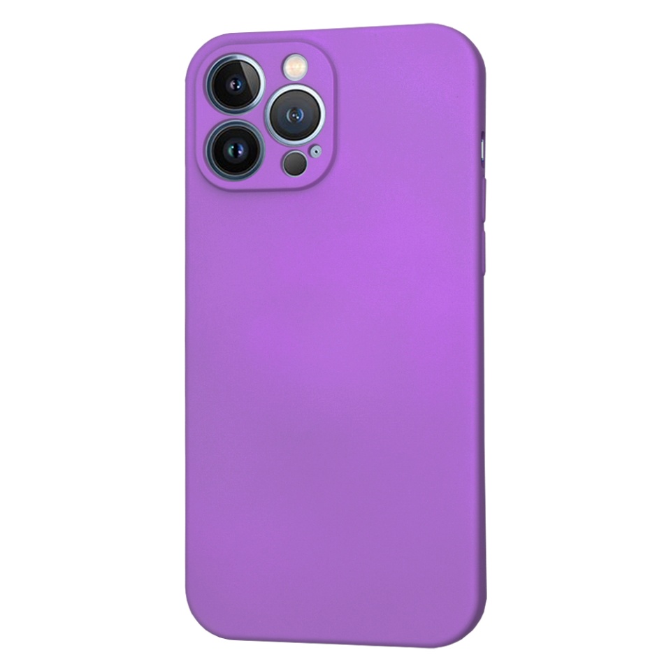 Husa pentru iPhone 13 Pro Max din Silicon Catifelat, Protectie Premium, Skyddar SoftElegance - Mov - 2 | YEO