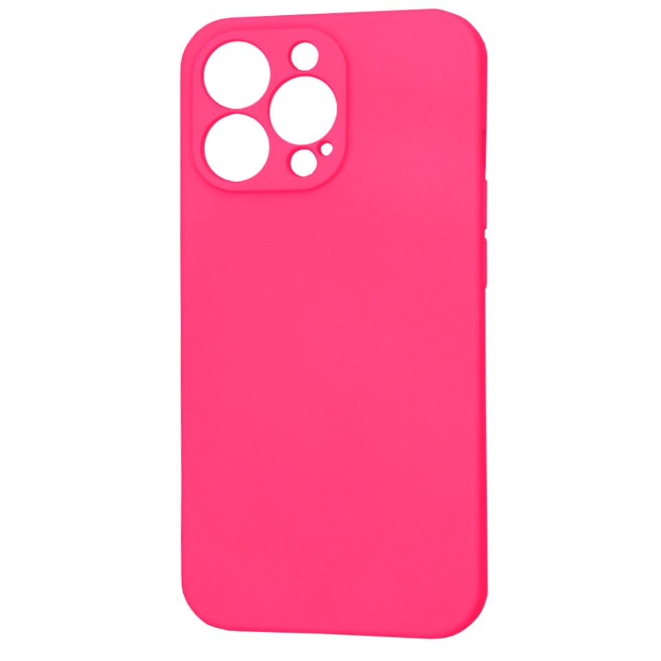 Husa pentru iPhone 13 Pro, SKYDDAR INNOVATION, din Silicon Catifelat, SoftElegance, set cu sticker, Fucsia - 3 | YEO