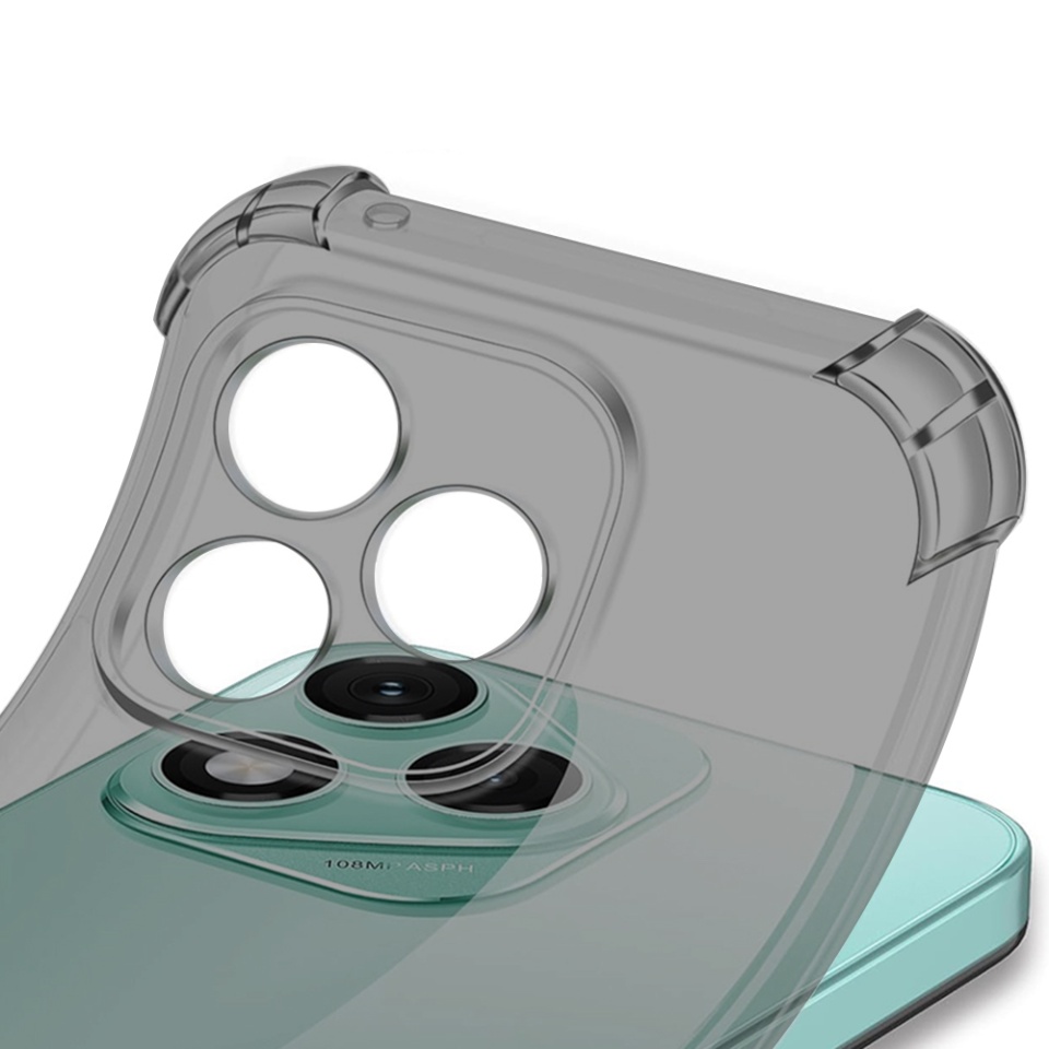 Husa pentru iPhone 13, SKYDDAR INNOVATION, Shockproof MagSafe din silicon, set cu sticker, Fumuriu - 1 | YEO
