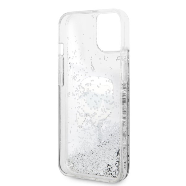 Husa pentru iPhone 14 Plus, Hardcase Glitter, Karl Lagerfeld, Argintiu - 3 | YEO