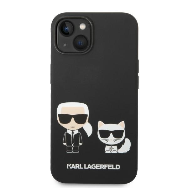 Husa pentru iPhone 14 Plus, Silicone MagSafe, Karl Lagerfeld - Negru - 2 | YEO
