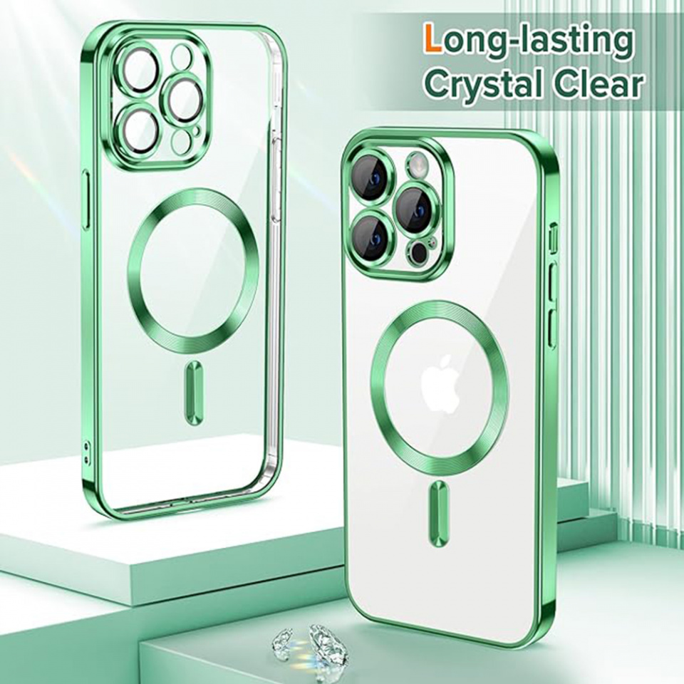 Husa pentru iPhone 14 Pro cu Magsafe integrat, SKYDDAR Luxury Shield - Verde deschis - 1 | YEO