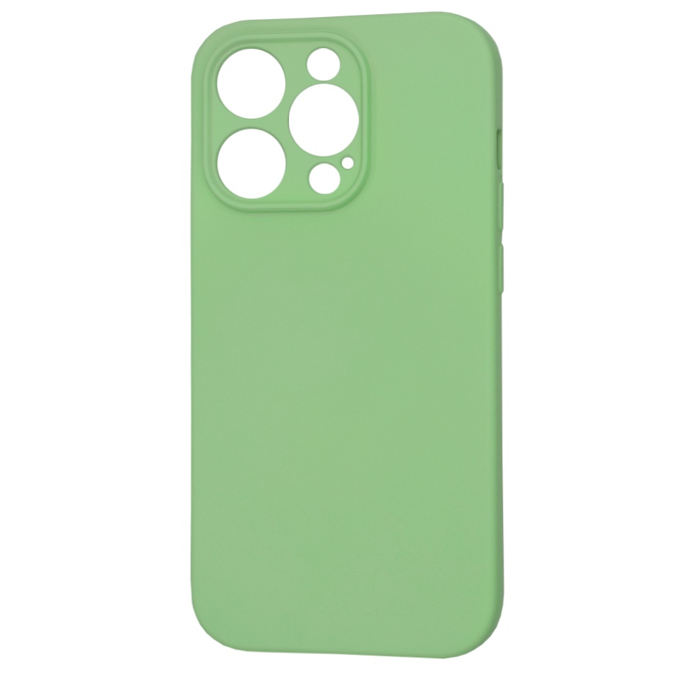 Husa pentru iPhone 14 Pro din Silicon Catifelat, Protectie Premium, Skyddar SoftElegance MagSafe - Verde deschis - 1 | YEO