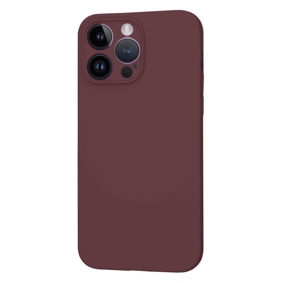 Husa pentru iPhone 14 Pro Max din Silicon Catifelat, Protectie Premium, Skyddar SoftElegance MagSafe - Bordo - 2 | YEO