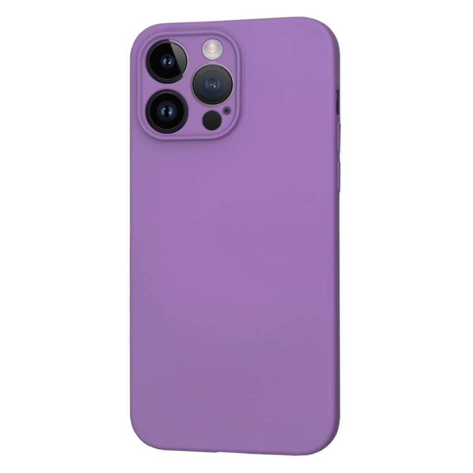 Husa pentru iPhone 14 Pro Max din Silicon Catifelat, Protectie Premium, Skyddar SoftElegance MagSafe - Mov - 2 | YEO