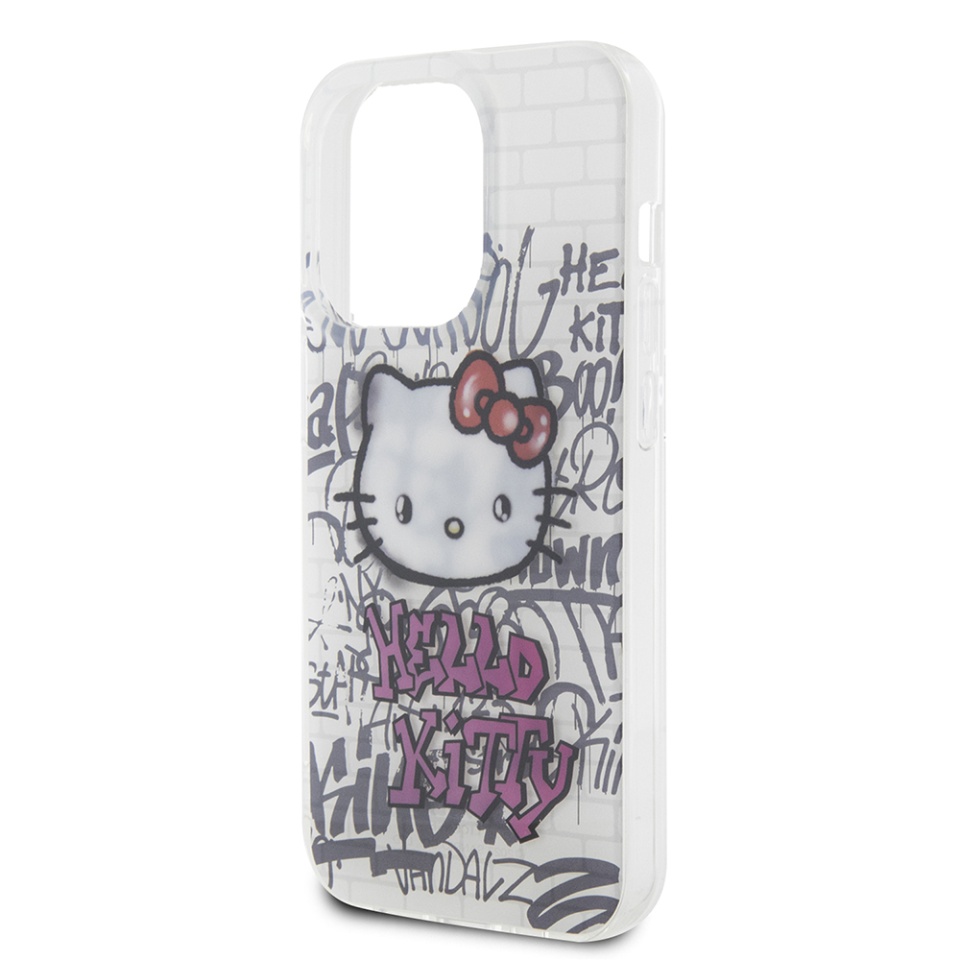 Husa pentru iPhone 14 Pro Max, Hardcase IML, Hello Kitty - Alb - 3 | YEO