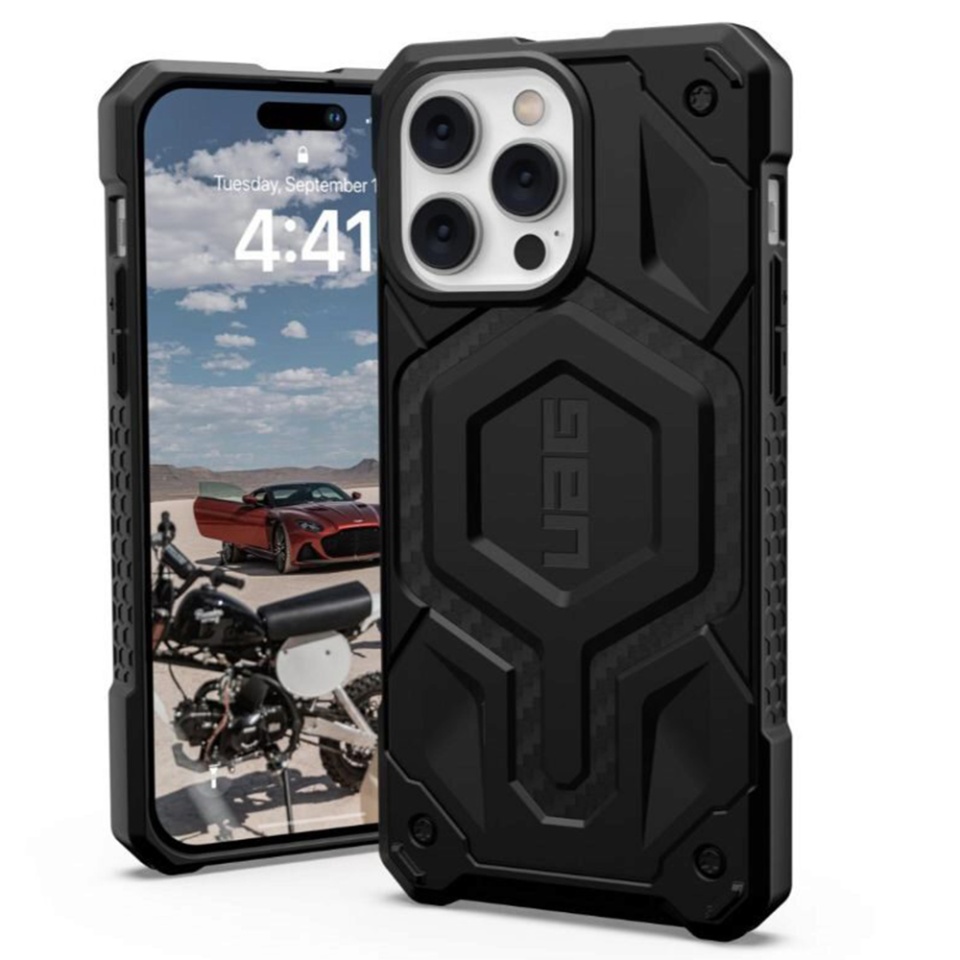 Husa pentru iPhone 14 Pro Max, Monarch Pro MagSafe, UAG - Carbon Fiber