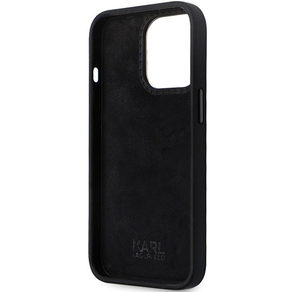 Husa pentru iPhone 14 Pro Max, Silicone, Karl Lagerfeld, Negru - 3 | YEO