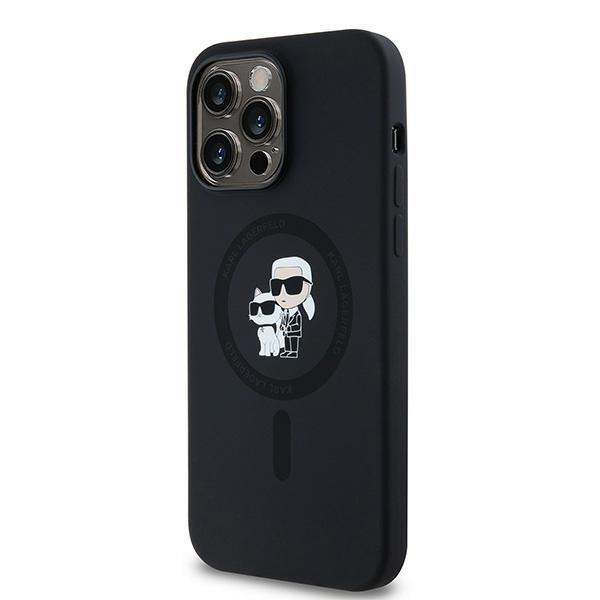 Husa pentru iPhone 14 Pro Max, Silicone MagSafe, Karl Lagerfeld - Negru - 2 | YEO
