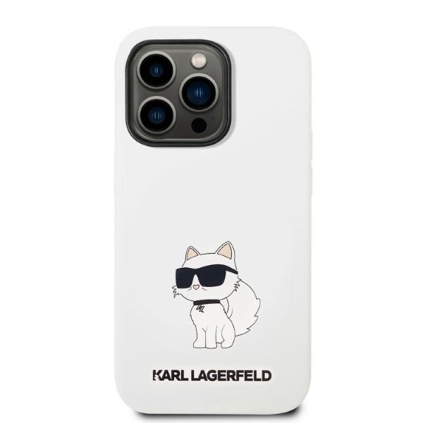 Husa pentru iPhone 14 Pro, Silicone MagSafe, Karl Lagerfeld - Alb - 2 | YEO