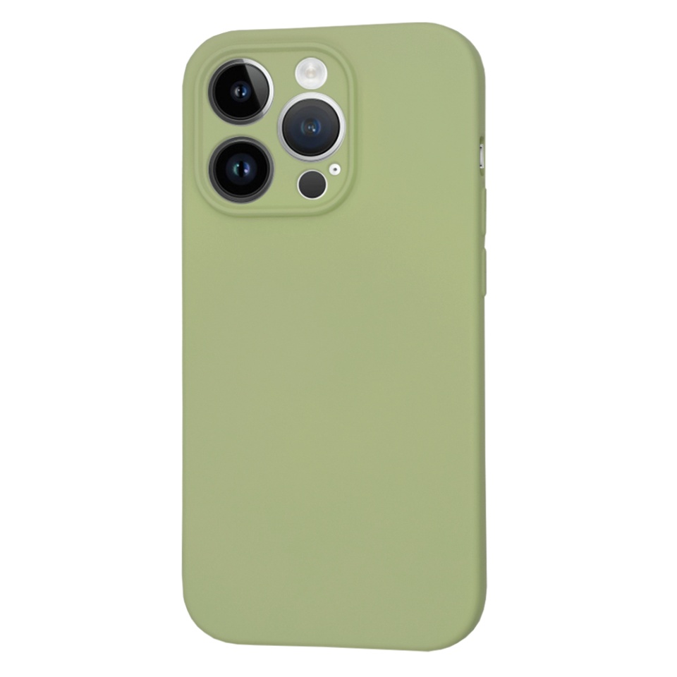 Husa pentru iPhone 14 Pro, SKYDDAR INNOVATION, din Silicon Catifelat, SoftFlex Magsafe, Verde, set cu sticker - 1 | YEO