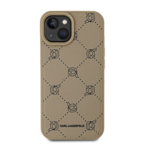 Husa pentru iPhone 15 Leather MagSafe, Karl Lagerfeld - Maro - 1 | YEO