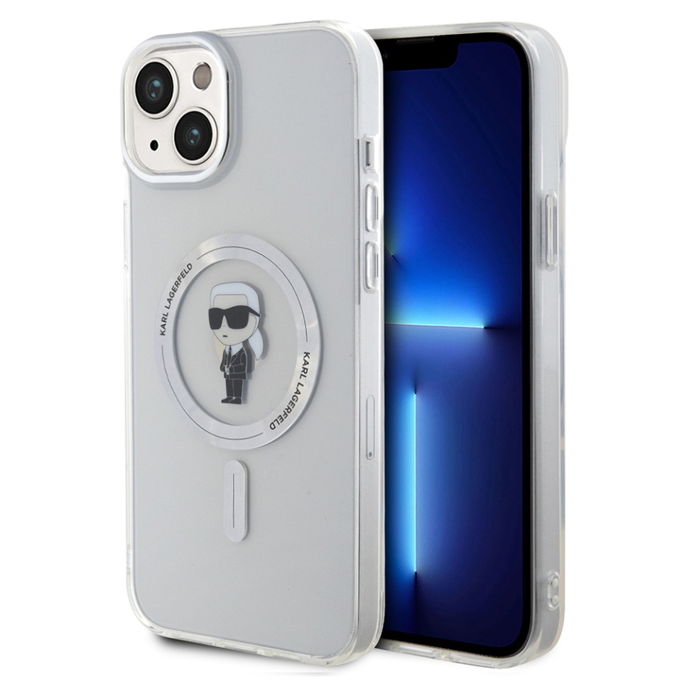 Husa pentru iPhone 15 Plus, Karl Lagerfeld, IML MagSafe, Transparenta