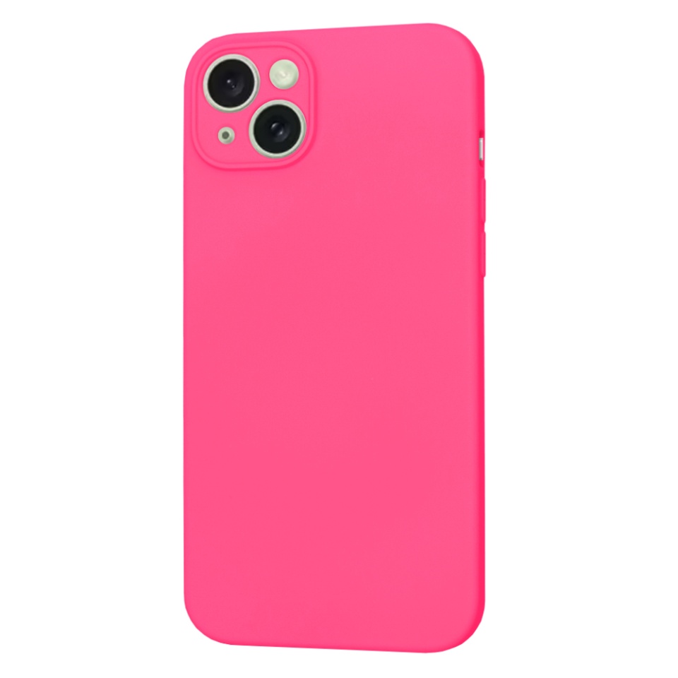 Husa pentru iPhone 15 Plus, SKYDDAR INNOVATION, din Silicon Catifelat, SoftFlex Magsafe, Fucsia, set cu sticker - 1 | YEO
