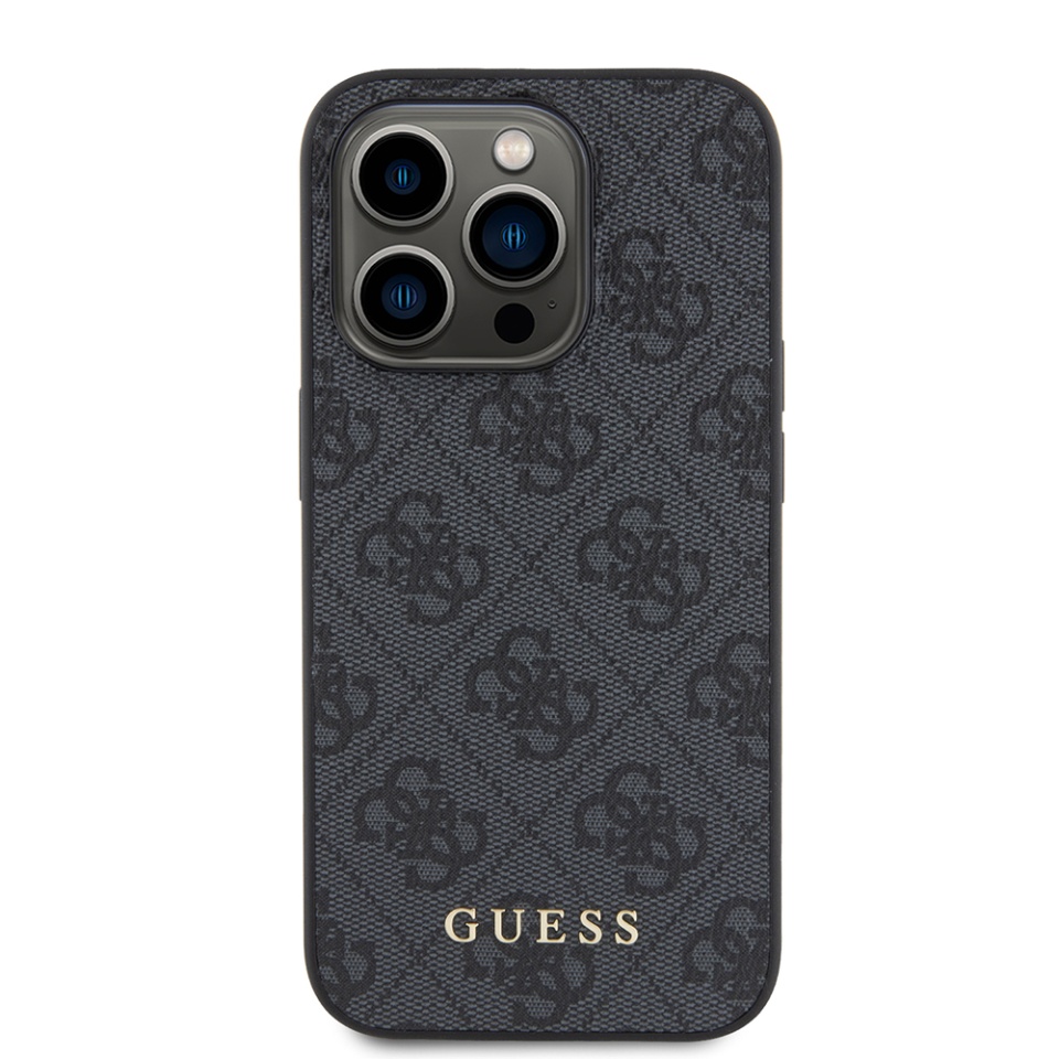 Husa pentru iPhone 15 Pro, Guess, Hardcase 4G Metal Gold Logo, Gri - 1 | YEO