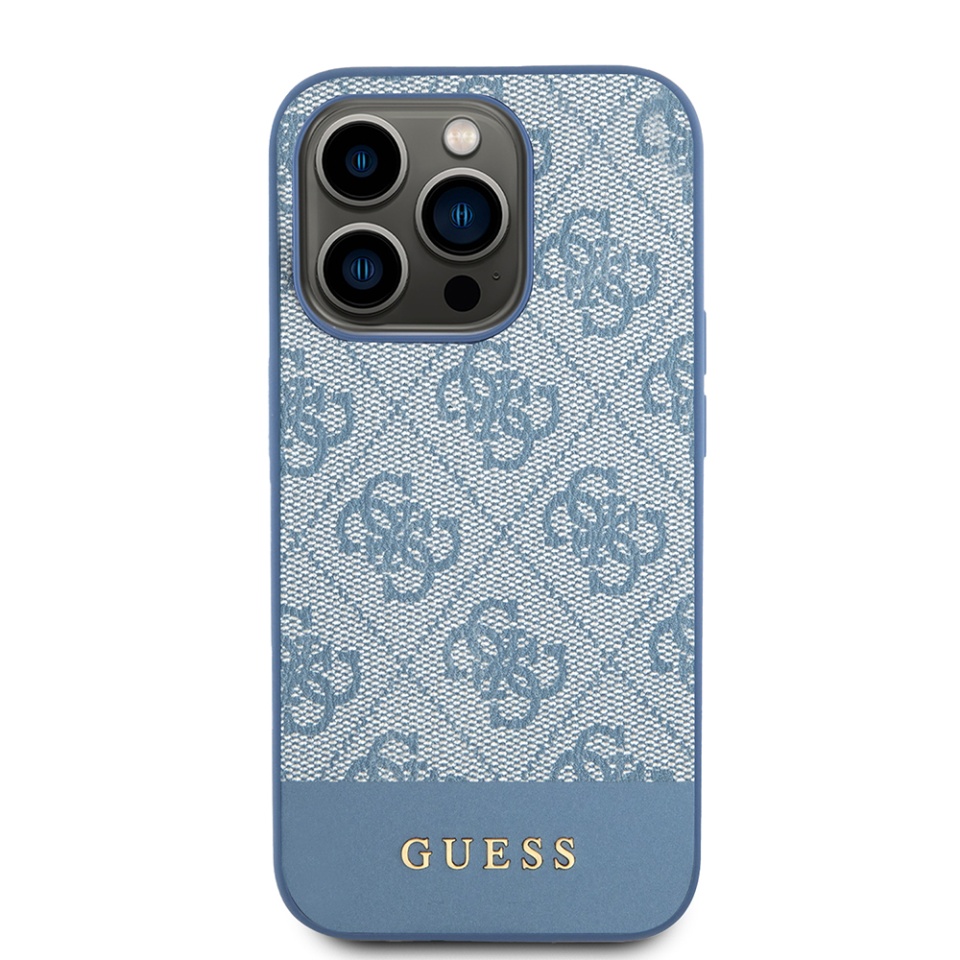 Husa pentru iPhone 15 Pro, Hardcase 4G Stripe Collection, Guess, Albastru - 1 | YEO