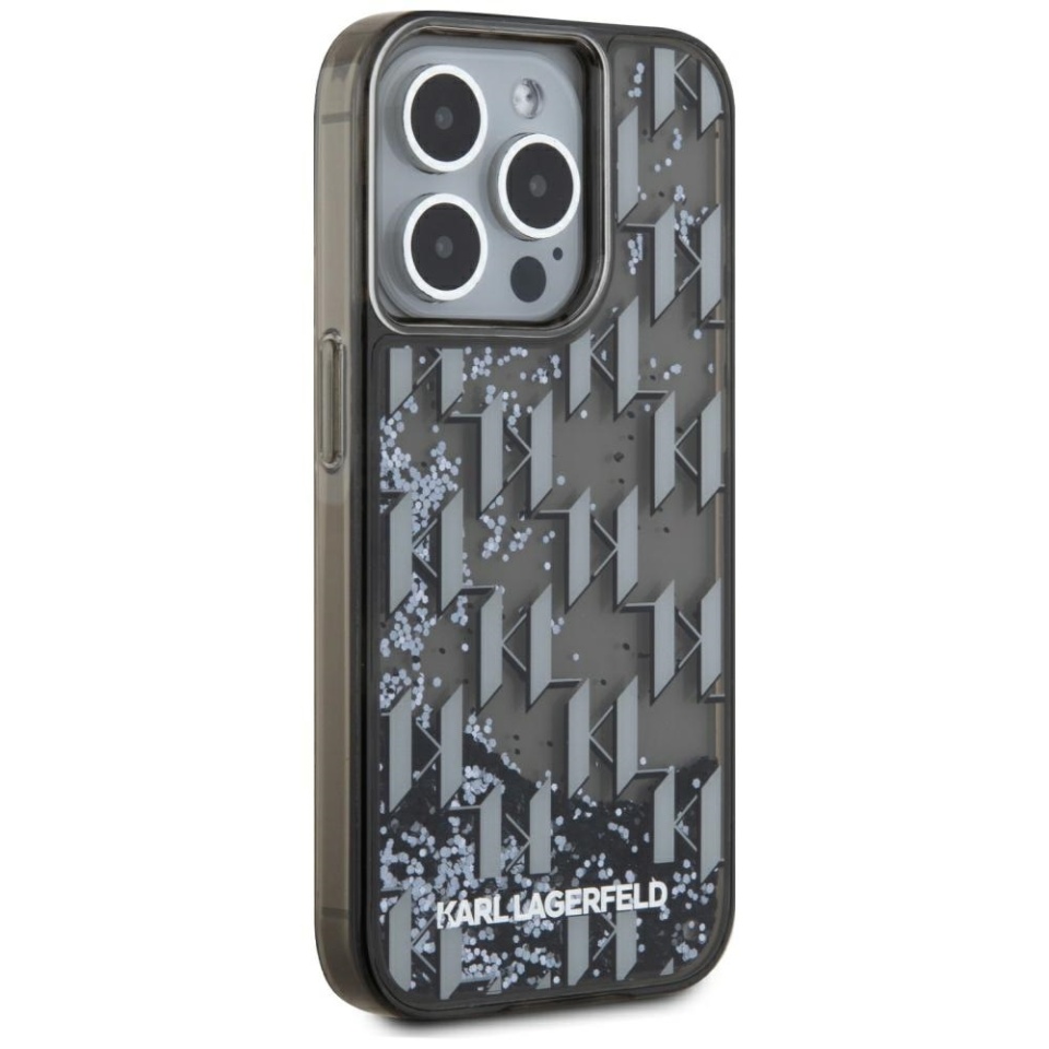 Husa pentru iPhone 15 Pro Max, Hardcase Glitter, Karl Lagerfeld, Negru - 3 | YEO