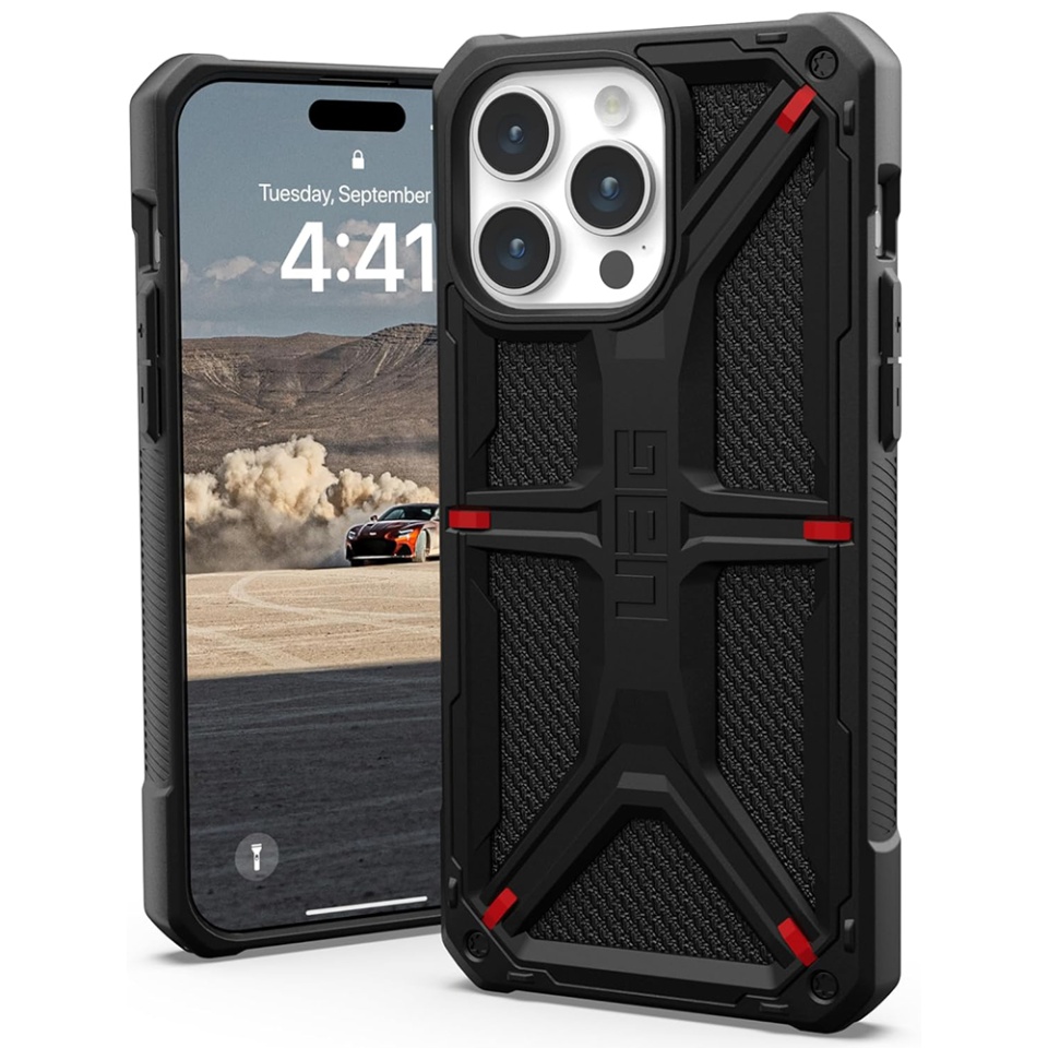 Husa pentru iPhone 15 Pro Max, Monarch, UAG - Kevlar Negru