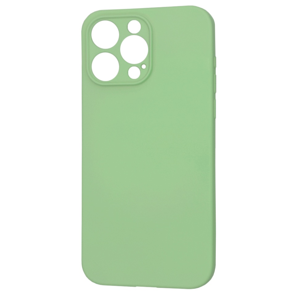 Husa pentru iPhone 15 Pro Max, SKYDDAR INNOVATION, din Silicon Catifelat, SoftElegance , Verde deschis, set cu sticker - 3 | YEO