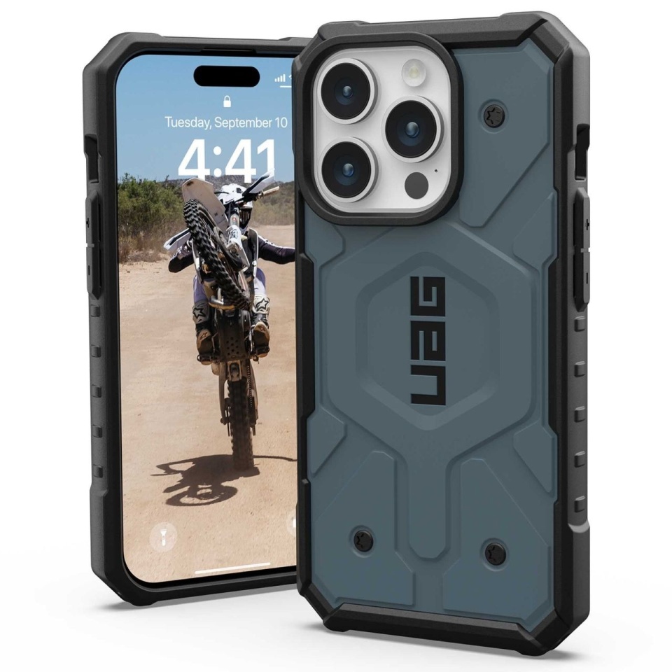 Husa pentru iPhone 15 Pro, Pathfinder MagSafe, UAG - Albastru