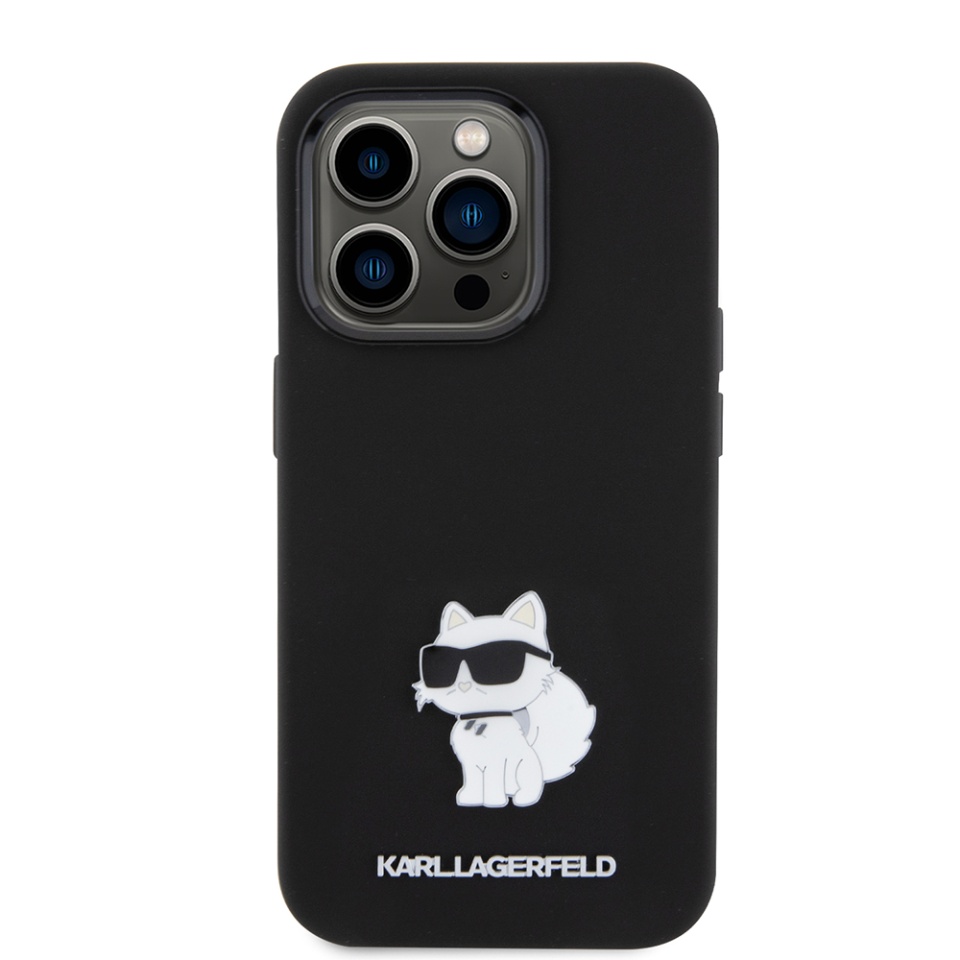 Husa pentru iPhone 15 Pro, Silicone, Karl Lagerfeld, Negru - 1 | YEO