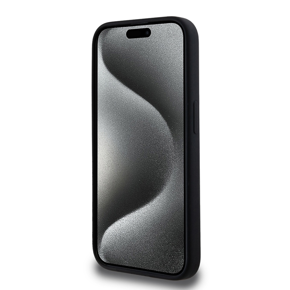 Husa pentru iPhone 15 Pro, Silicone MagSafe, Karl Lagerfeld - Negru - 3 | YEO