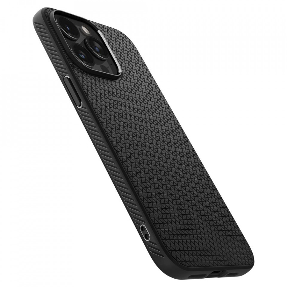 Husa pentru iPhone 15 Pro, Spigen Liquid Air - Matte Black - 3 | YEO