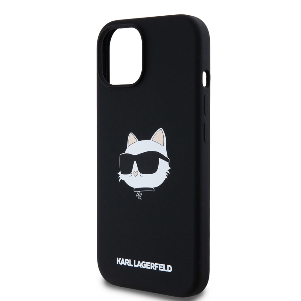 Husa pentru iPhone 15, Silicone MagSafe, Karl Lagerfeld - Negru - 3 | YEO