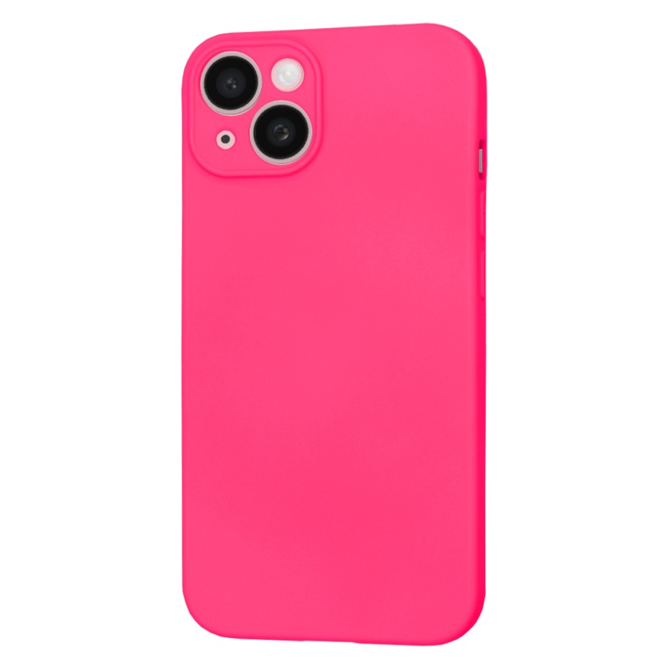 Husa pentru iPhone 15, SKYDDAR INNOVATION, din Silicon Catifelat, SoftElegance , Fucsia, set cu sticker - 2 | YEO