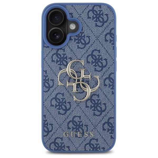 Husa pentru iPhone 16, Guess Hardcase 4G Big Logo, Protectie Slim, Compatibila, Albastru - 2 | YEO