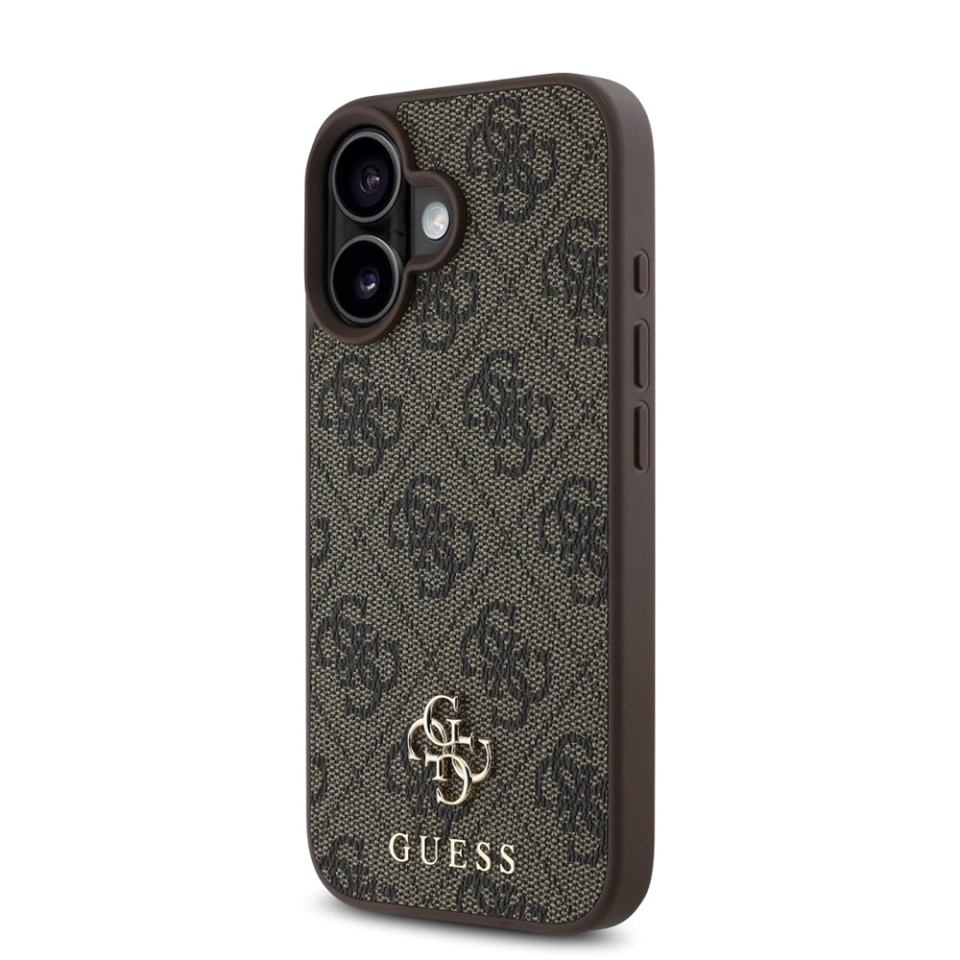 Husa pentru iPhone 16, Guess, Hardcase 4G Classic MagSafe, Maro - 2 | YEO