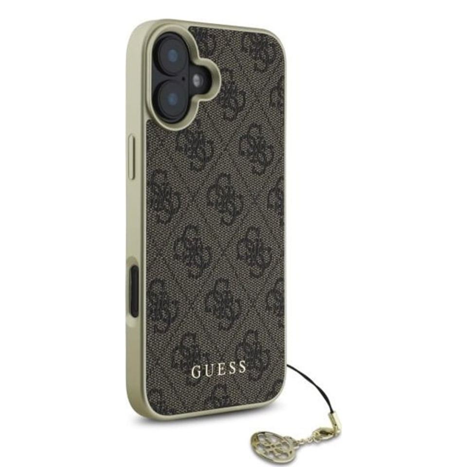 Husa pentru iPhone 16 Hardcase 4G Charm, Guess - Maro - 2 | YEO