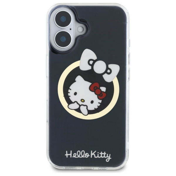 Husa pentru iPhone 16, Hardcase IML, Hello Kitty - Negru - 1 | YEO