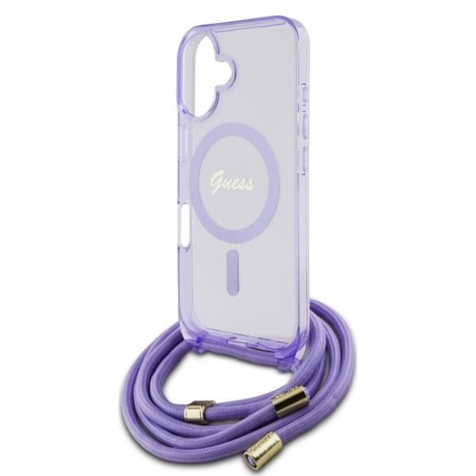 Husa pentru iPhone 16, Karl Lagerfeld, IML Crossbody MagSafe, Roz - 3 | YEO